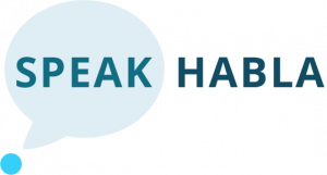 Speakhabla white and teal